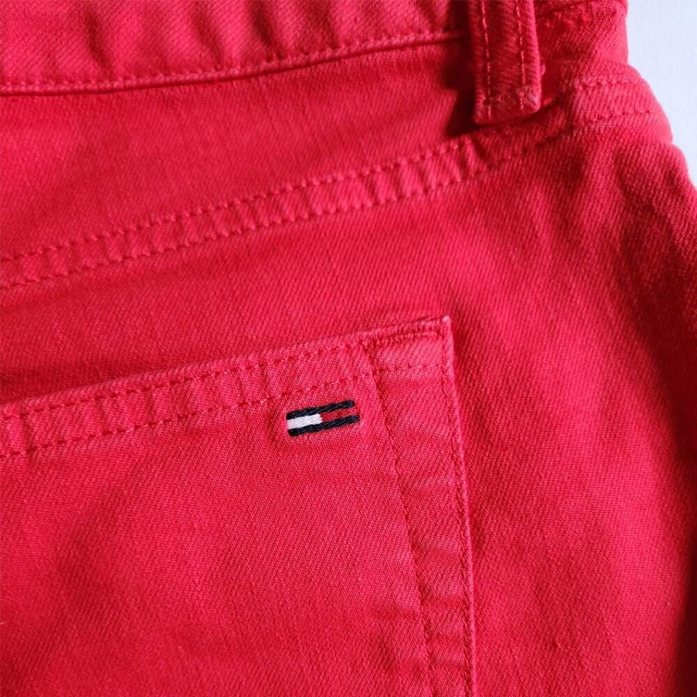 Tommy Hilfiger Red Frayed Shorts - Picture 5 of 10